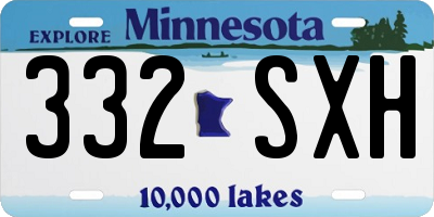 MN license plate 332SXH