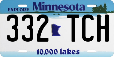 MN license plate 332TCH