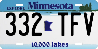 MN license plate 332TFV