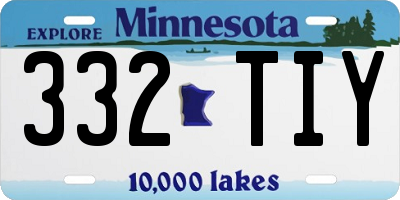 MN license plate 332TIY
