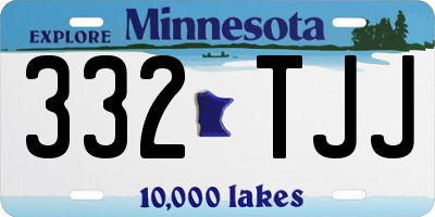 MN license plate 332TJJ