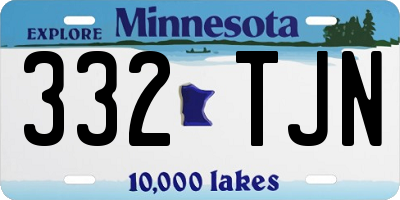 MN license plate 332TJN
