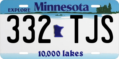 MN license plate 332TJS
