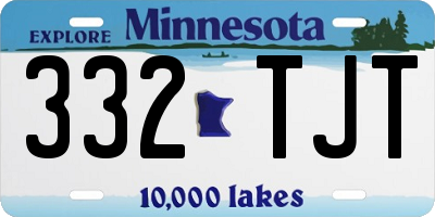 MN license plate 332TJT
