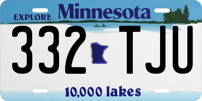 MN license plate 332TJU