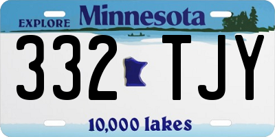MN license plate 332TJY