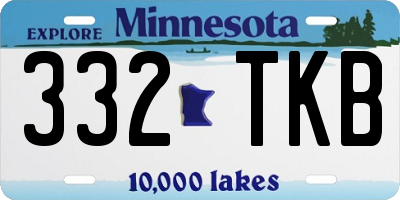 MN license plate 332TKB