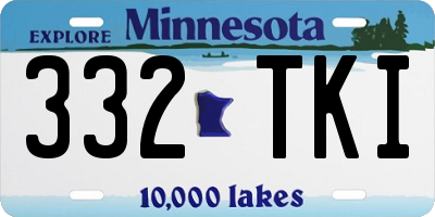 MN license plate 332TKI