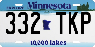 MN license plate 332TKP