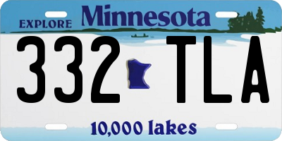 MN license plate 332TLA