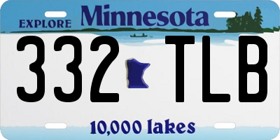 MN license plate 332TLB