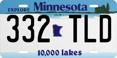 MN license plate 332TLD