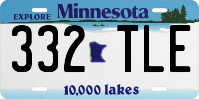 MN license plate 332TLE
