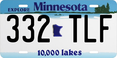 MN license plate 332TLF