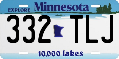 MN license plate 332TLJ