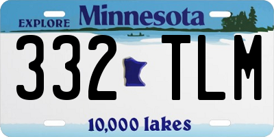 MN license plate 332TLM