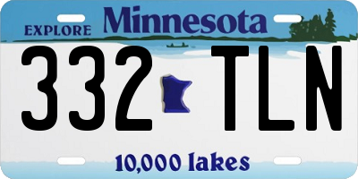 MN license plate 332TLN