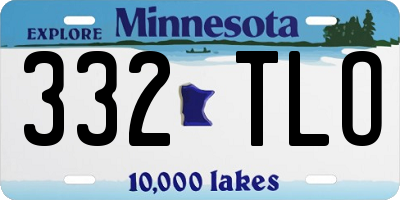 MN license plate 332TLO