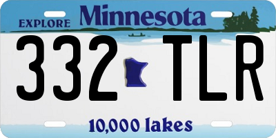 MN license plate 332TLR