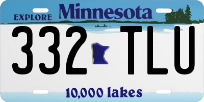 MN license plate 332TLU