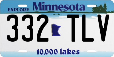 MN license plate 332TLV