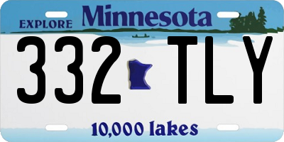 MN license plate 332TLY