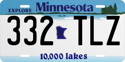 MN license plate 332TLZ