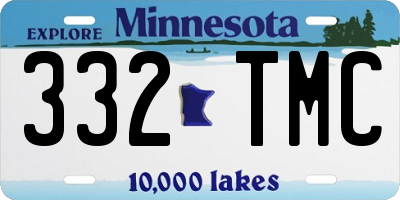 MN license plate 332TMC