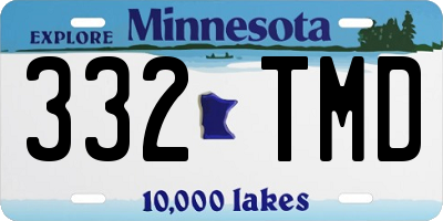 MN license plate 332TMD