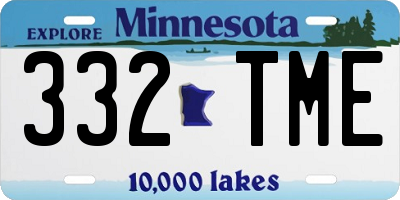 MN license plate 332TME