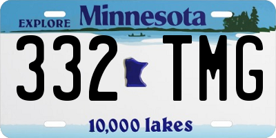 MN license plate 332TMG