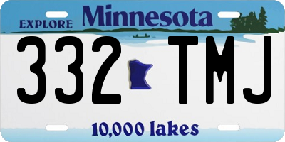 MN license plate 332TMJ