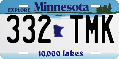 MN license plate 332TMK