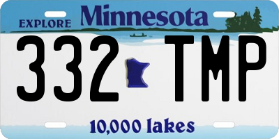 MN license plate 332TMP
