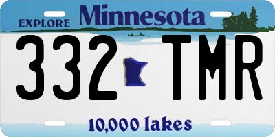 MN license plate 332TMR