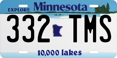 MN license plate 332TMS