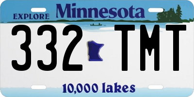 MN license plate 332TMT