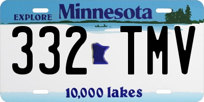 MN license plate 332TMV