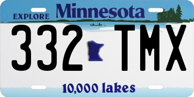 MN license plate 332TMX