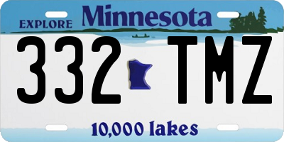 MN license plate 332TMZ