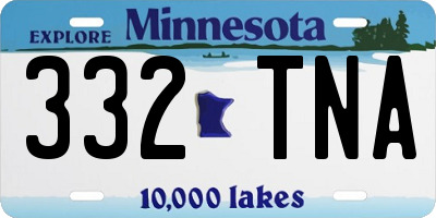 MN license plate 332TNA