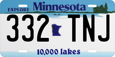 MN license plate 332TNJ