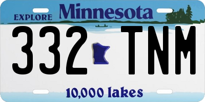 MN license plate 332TNM