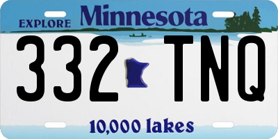 MN license plate 332TNQ