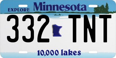 MN license plate 332TNT
