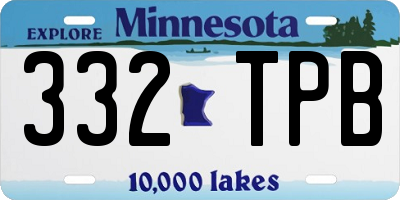 MN license plate 332TPB