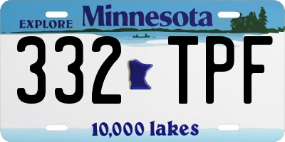 MN license plate 332TPF