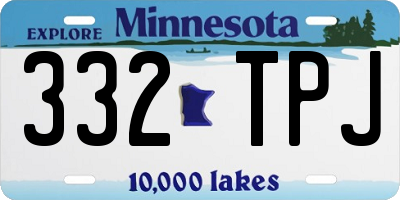 MN license plate 332TPJ