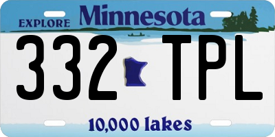 MN license plate 332TPL