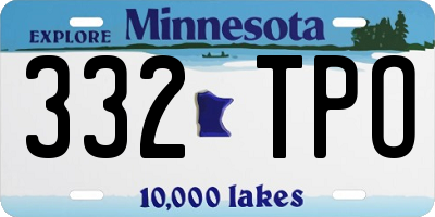 MN license plate 332TPO